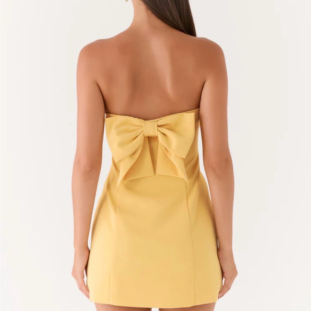 Peppermayo honey bow mini dress
